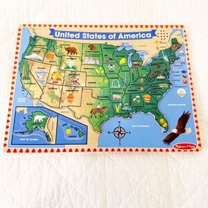 NEW Melissa & Doug U.S.A. Map Sound Puzzle 40 Pieces 5+